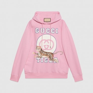 구찌 남/녀 트렌디 핑크 후드티 -  Gucci Unisex Pink Hoodie 