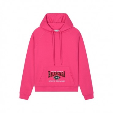 발렌시아가 남/녀 캐쥬얼 핑크 후드티 - Balenciaga Unisex Pink Hoodie 