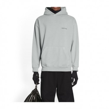발렌시아가 남/녀 캐쥬얼 그레이 후드티 - Balenciaga Unisex Gray Hoodie 