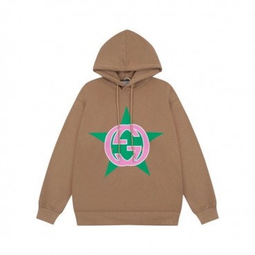 구찌 남/녀 트렌디 카멜 후드티 -  Gucci Unisex Camel Hoodie 