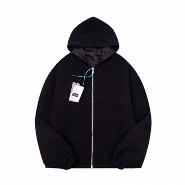 디올 남자 베이직 블랙 집업 후드티 - Dior Mens Black Hoodie 