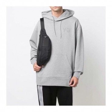 요지야마모토 남성 캐쥬얼 그레이 후드티 - Y3 Mens Gray Hoodie 