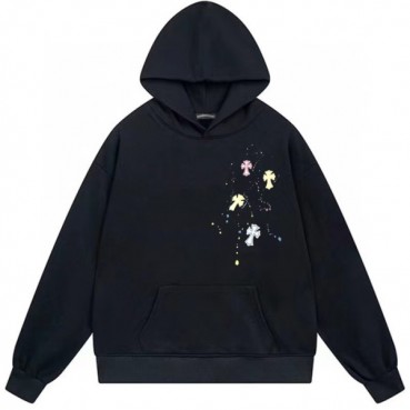 크롬하츠 남/녀 블랙 후드티 - Chrom hearts Unisex Black Hoodie 