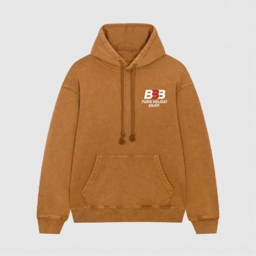 발렌시아가 남/녀 캐쥬얼 카멜 후드티 - Balenciaga Unisex Camel Hoodie 