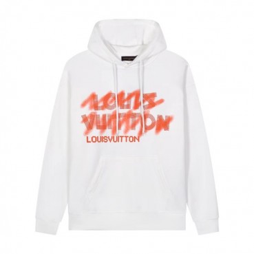 루이비통 남자 베이직 화이트 후드티 - Louis vuitton Mens White Hoodie 