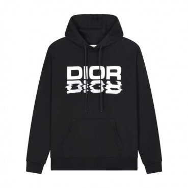 디올 남자 베이직 블랙 후드티 - Dior Mens Black Hoodie 