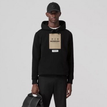 버버리 남성 블랙 후드티 - Burberry Mens Black Hoodie 