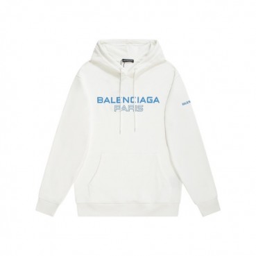 발렌시아가 남/여 캐쥬얼 화이트 후드티 - Unisex White Hoodie 