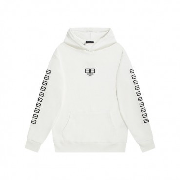 발렌시아가 남/여 캐쥬얼 화이트 후드티 - Unisex White Hoodie 