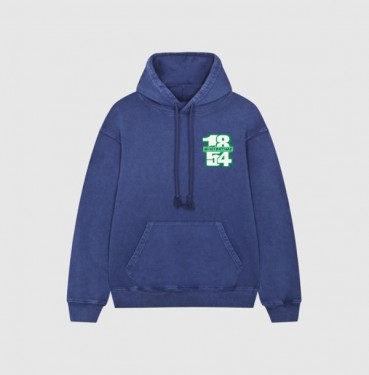 루이비통 남자 베이직 블루 후드티 - Mens Blue Hoodie 