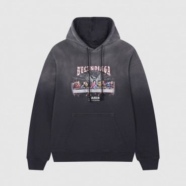 발렌시아가 남/여 캐쥬얼 블랙 후드티 - Unisex Black Hoodie 