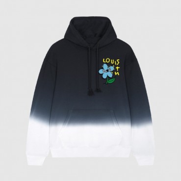 루이비통 남자 베이직 블랙 후드티 - Unisex Black Hoodie 