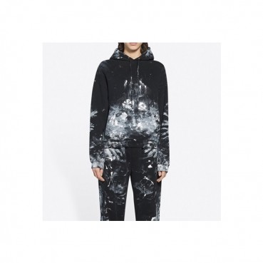 발렌시아가 남/여 캐쥬얼 블랙 후드티 - Unisex Black Hoodie 