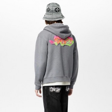 루이비통 남자 베이직 그레이 후드티 - Unisex Gray Hoodie 