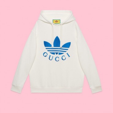 구찌 남/녀 트렌디 화이트 후드티 - Gucci Unisex White Hoodie 