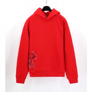디올 남자 베이직 레드 후드티 - Unisex Red Hoodie 