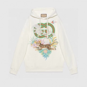 Gucci  Unisex Logo Casual Hoodie Ivory - 구찌 2022 남/녀 로고 캐쥬얼 후드티 Guc04551x Size(xs 