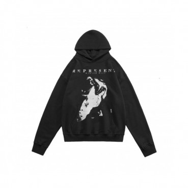 Represent  Mm/Wm Wolf Logo Cotton Hoodie - 리프리젠트 2021 남자 울프 로고 코튼 후드티 Rep0040x Size(s 