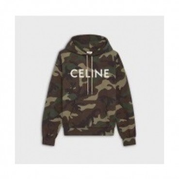 Celine Mm/Wm Cotton Hoodie Green - 셀린느 2021 남/녀 로고 코튼 후디 Cel0210x Size(s 