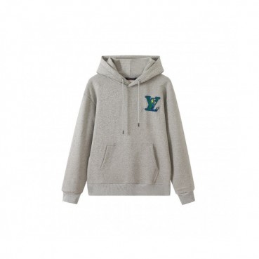 Louis vuitton  Unisex Logo Cotton Hoodie Gray - 루이비통  남자 로고 코튼 후디 Lou03872x Size(m 