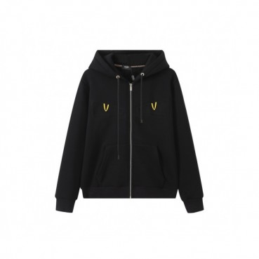 Fendi Mm/Wm Logo Cotton Hoodie Black - 펜디 2021 남/녀 로고 코튼 후디 Fen01114x