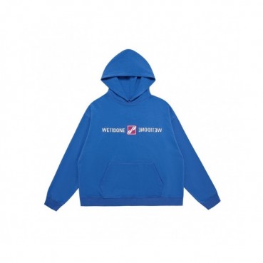 WELLDONE  Mm/Wm Retro Logo Hoodie Blue - 웰던 2021 남/녀 레트로 로고 후드티 Wel0045x Size(s 