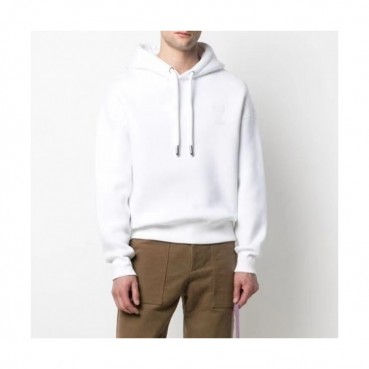 Ami  Mens Logo Casual Cotton Hoodie White - 아미 2021 남성 로고 캐쥬얼 코튼 후드티 Ami0248x Size(s 