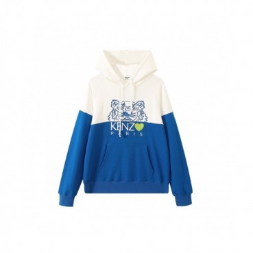 Kenzo Mm/Wm Signature Tiger Cotton Hoodie Blue - 겐조 2021 남/녀 시그니처 타이거 코튼 후드티 Ken0181x