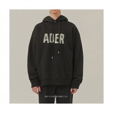 ADER  Mens Minimal Cotton Hoodie Black - ADER 2021 남성 미니멀 코튼 후디 Ade0078x Size(A1 
