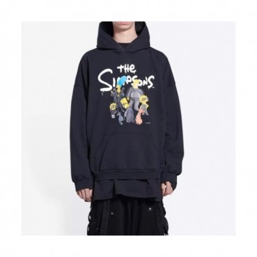 Balenciaga  Mm/Wm Logo Cotton Hoodie Black - 발렌시아가 2021 남/녀 로고 코튼 후디 Bal01242x Size(xs 