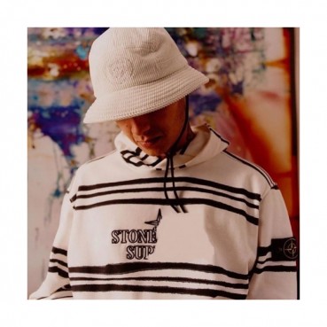 Stone Island  Mens  Logo Cotton Hoodie White - 스톤아일랜드 2021 남성 로고 코튼 후디 Sto0391x Size(s 