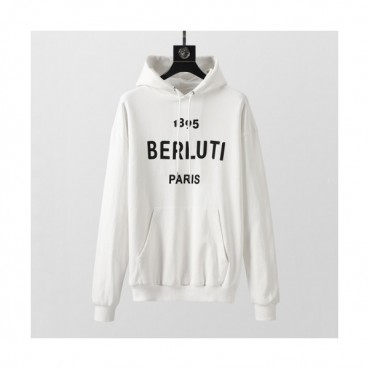 Berluti  Mens Casual Cotton Hoodie White - 벨루티 2021 남성 캐쥬얼 코튼 후디 Ber0058x Size(m 