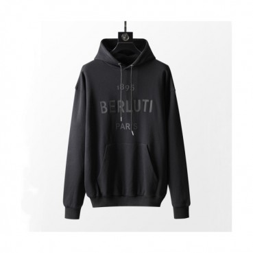 Berluti  Mens Casual Cotton Hoodie Black - 벨루티 2021 남성 캐쥬얼 코튼 후디 Ber0057x Size(m 