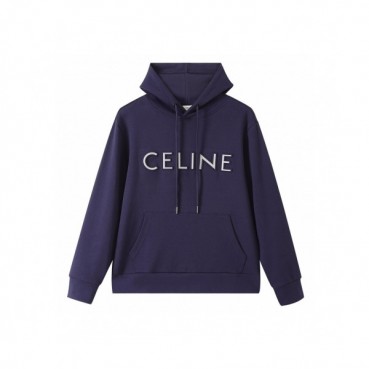 Celine Mm/Wm Logo Cotton Hoodie Navy - 셀린느 2021 남/녀 로고 코튼 후디 Cel0184x Size(m 