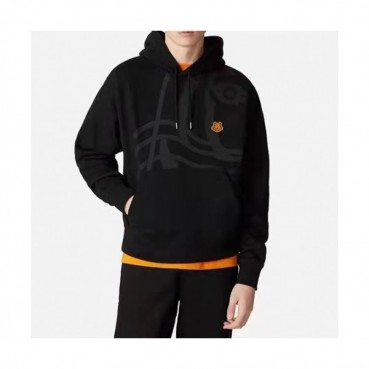 Kenzo  Mm/Wm Signature Tiger Cotton Hoodie Black - 겐조 2021 남/녀 시그니처 타이거 코튼 후드티 Ken0170x Size(m 
