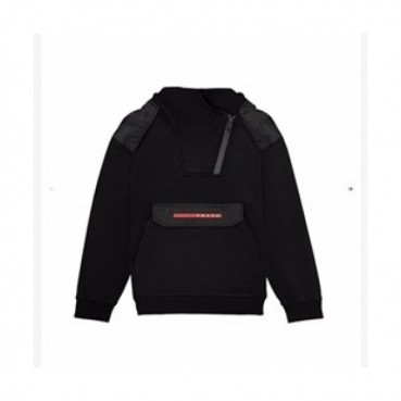 Prada  Mens Casual Cotton Hoodie Black - 프라다 2021 남성 캐쥬얼 코튼 후드티 Pra02467x Size(s 