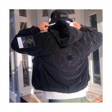 Stone Island  Mens  Logo Cotton Hoodie Black - 스톤아일랜드 2021 남성 로고 코튼 후디 Sto0390x Size(m 