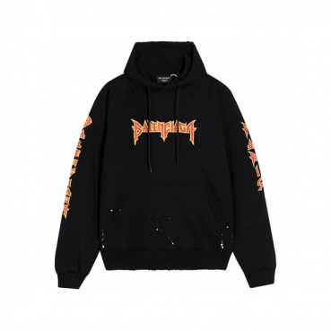 Balenciaga  Mm/Wm Logo Cotton Hoodie Black - 발렌시아가 2022 남/녀 로고 코튼 후디 Bal01223x Size(s 