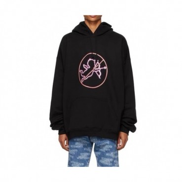 Vetements  Mm/Wm Logo Oversize Cotton Hoodie Black - 베트멍 2021 남/녀 로고 오버사이즈 코튼 후드티 Vet0223x Size(xs 