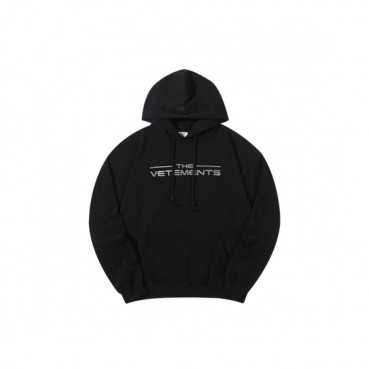 Vetements  Mm/Wm Logo Oversize Cotton Hoodie Black - 베트멍 2021 남/녀 로고 오버사이즈 코튼 후드티 Vet0220x Size(xs 