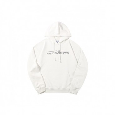 Vetements  Mm/Wm Logo Oversize Cotton Hoodie White - 베트멍 2021 남/녀 로고 오버사이즈 코튼 후드티 Vet0219x Size(xs 