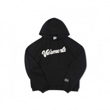 Vetements  Mm/Wm Logo Oversize Cotton Hoodie Black - 베트멍 2021 남/녀 로고 오버사이즈 코튼 후드티 Vet0218x Size(xs 