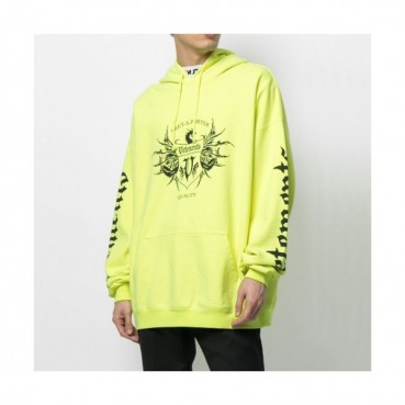 Vetements  Mm/Wm Logo Oversize Cotton Hoodie Green - 베트멍 2021 남/녀 로고 오버사이즈 코튼 후드티 Vet0210x Size(xs 
