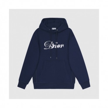 Dior  Mm/Wm  Logo Casual Cotton Hoodie Blue - 디올 2021 남/녀 로고 캐쥬얼 코튼 후디 Dio01503x Size(xs 