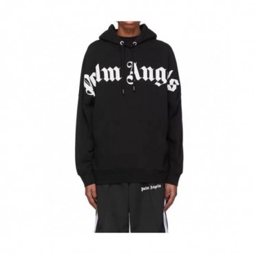 Palm Angels  Mm/Wm Logo Cotton Hoodie Black - 팜 엔젤스 2021 남/녀 로고 코튼 후디 Pam0348x Size(s 