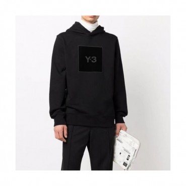 Y-3  Mm/Wm Logo Street Cotton HoodT 