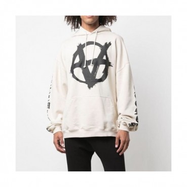 Vetements  Mm/Wm Logo Oversize Cotton Hoodie White - 베트멍 2021 남/녀 로고 오버사이즈 코튼 후드티 Vet0204x Size(xs 