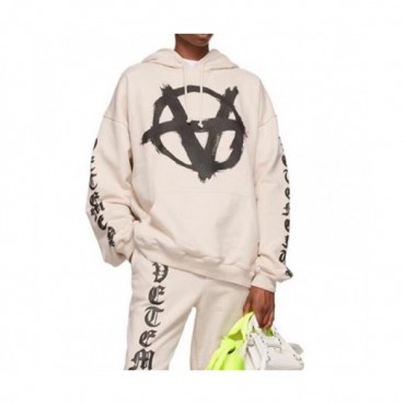 Vetements  Mm/Wm Logo Oversize Cotton Hoodie Beige - 베트멍 2021 남/녀 로고 오버사이즈 코튼 후드티 Vet0203x Size(xs 