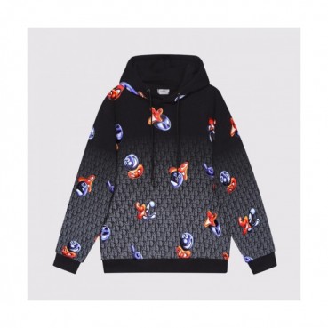 Dior  Mm/Wm  Logo Casual Cotton Hoodie Black - 디올 2021 남/녀 로고 캐쥬얼 코튼 후디 Dio01474x Size(xs 