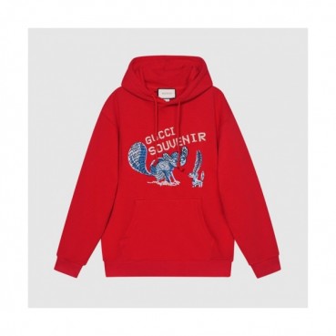 Gucci  Mm/Wm Logo Casual Hoodie Red - 구찌 2021 남/녀 로고 캐쥬얼 후드티 Guc04113x Size(xs 